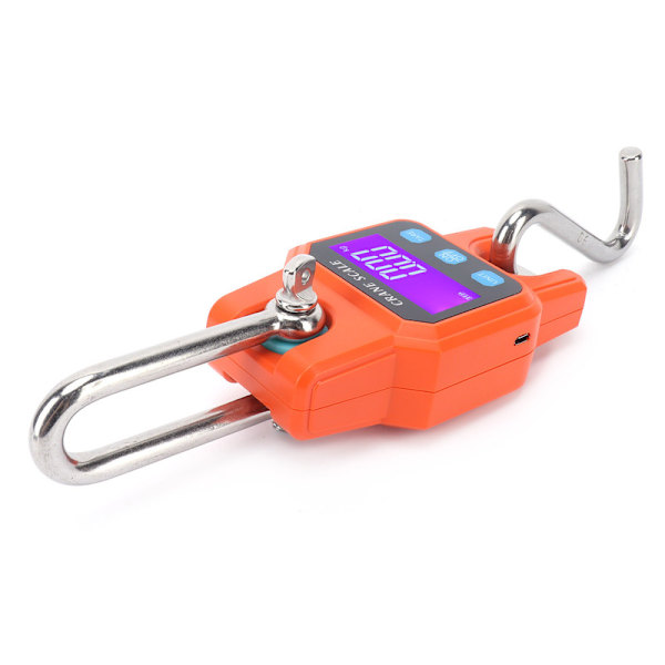 WH-C06 Uppladdningsbar digital hängvåg Mini kranvåg elektronisk krokvåg för hemmet (orange) 0.6