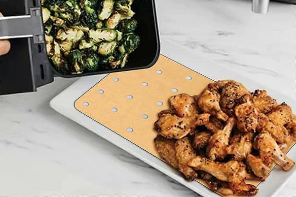 100 st oljesäkert runt airfryer-papper för bakning och matlagning Brown One Size