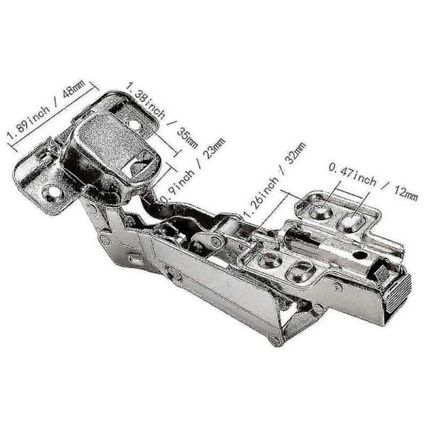 2 Pieces 175 Degree Hinges Frameless Cabinet Doors Hinges Concealed Hydraulic Adjustable Mounting Hinges