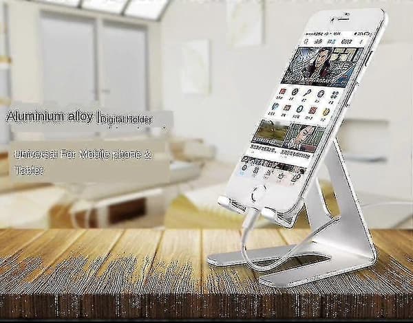 Mobil tilbehør Opladningsstander Telefonholder (sølv)