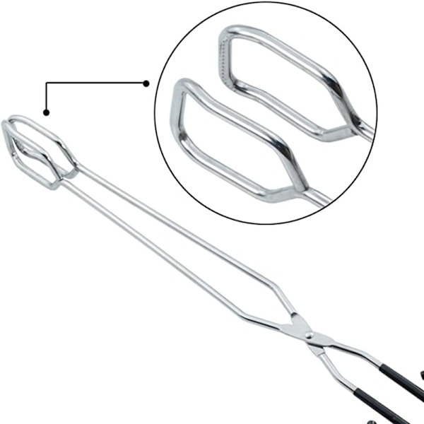 Extra lång saxtång 41 cm Rostfritt stål Grilltång Matlagningsredskap Köksutrustning B 2pcs