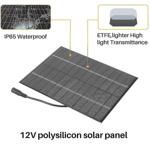 12V 5.2W Mini solcellepanel for utendørs lading polykrystallinske solceller
