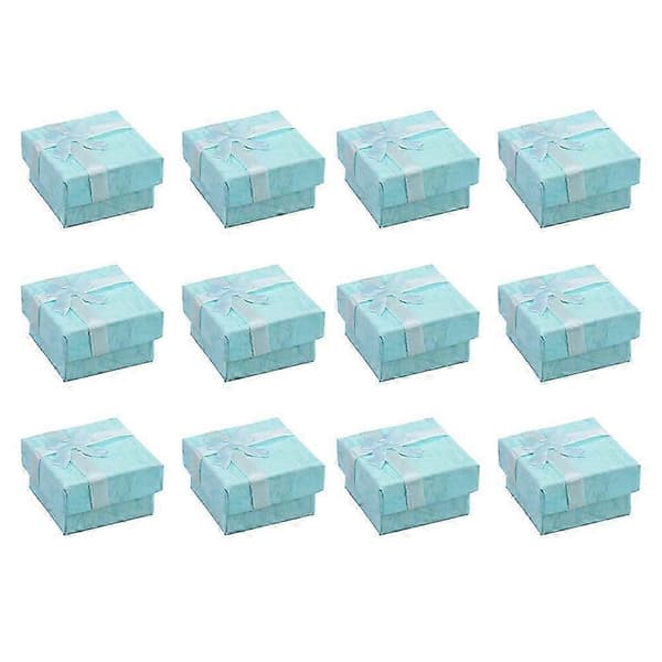 12 st fluga presentförpackningar för presentförvaring dekorativa smyckesbehållare 4.00X4.00X2.50CM Blue