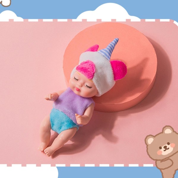 8 stk/sæt Mini Reborn Baby Doll- Realistisk Baby Doll Tøj Kid Gift