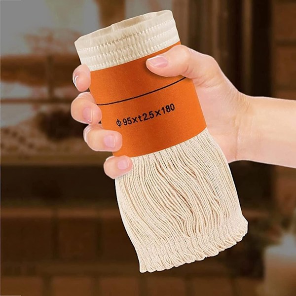 4 kpl Sydänlankaa Petroliliesille Sisäkäyttöön, Sydänlankaa Petrolilämmitykseen, Vaihtolanka OrangeCreamyWhite