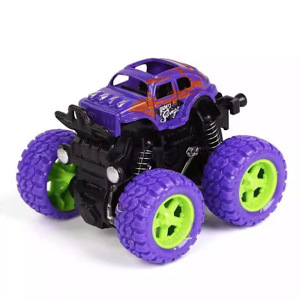 Halloween-gave Inertial Stunt Off-Road Bil Børnelegetøj Drengebil Monstertruck Anti-Fald Simuleringsmodel Gadestand Natmarked Orange