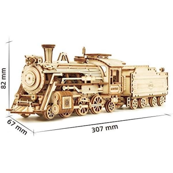 Bil Trämodell Satser att Bygga - Modeller att Montera - 3D Pussel Konstruktion Set för Barn och Vuxna (Tung Lastbil) Prime Steam Express