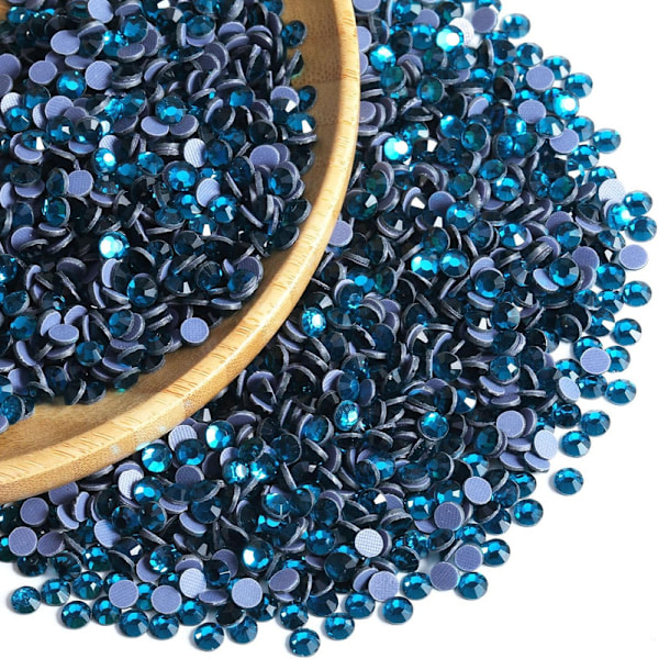 600 st Hotfix Indicolite Strassstenar för Hantverk, SS30 (6,3-6,5 mm) Indicolite Indicolite SS30