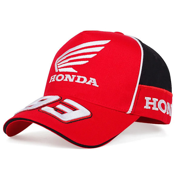 Ny Motorcykelracing 93 Keps för Män och Kvinnor Sommar Mode Broderad Solhatt Utomhus Sport Hatt Röd