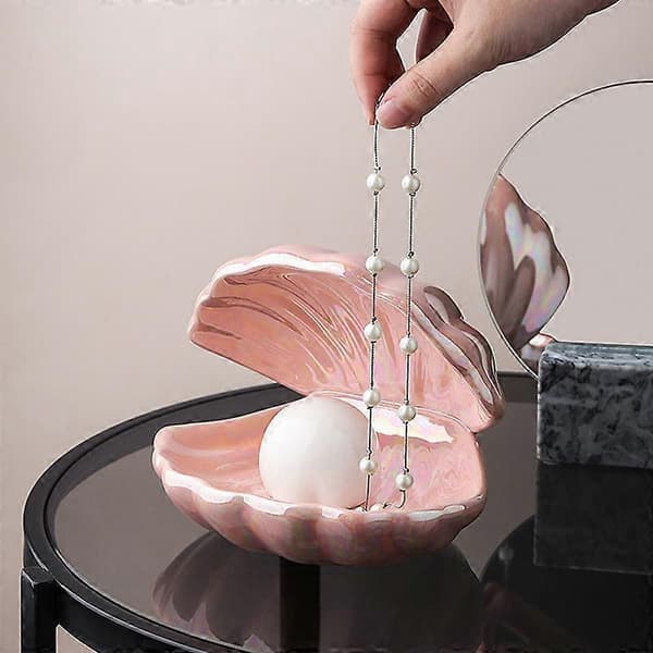 Shell Pearl Light Led Accent Lampe Bærbar Natlampe - Dontodent Pink