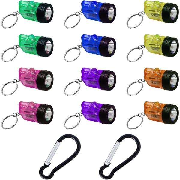 12-pack mini ficklampa Nyckelring Ficklampa form Mini Handy Toy Ficklampa för barn Lämplig för utomhus- och nattnödsituationer