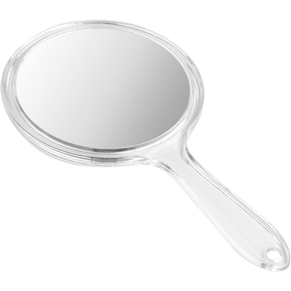 Håndspeil med håndtak Dobbeltsidig speil 1X/3X forstørrende sminkespeil rund form for daglig sminke for damer