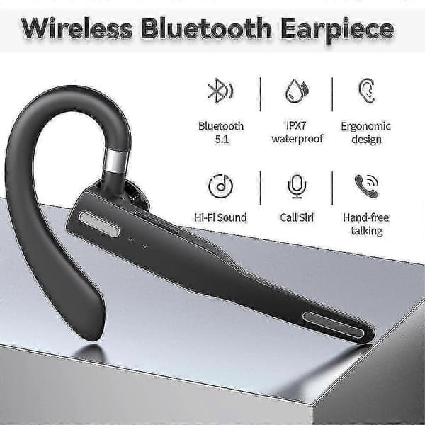 Trådløst Bluetooth-ørepropp Bluetooth 5.1 Trådløst hodesett med ladeetui for kontor og kjøring
