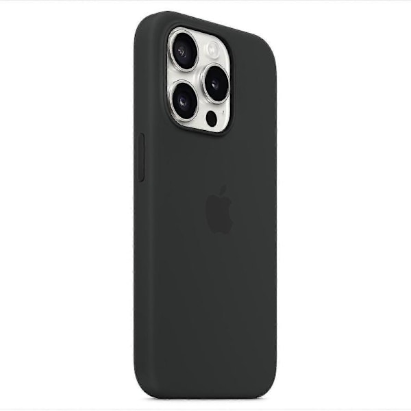 Silicone Case for iPhone 15 Pro, MagSafe Compatible Black Black iPhone 15 Pro