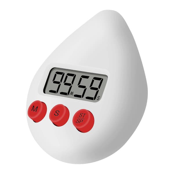 Digitalt ur timer temperatur fugtighed visuel nedtællingstimer vægur hvid White