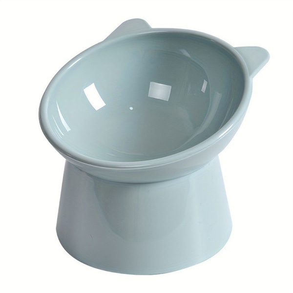Ergonominen kissanruokakuppi kallistetulla muotoilulla estämään lemmikinruoan läikkymistä sisäkissalle Blue Grey