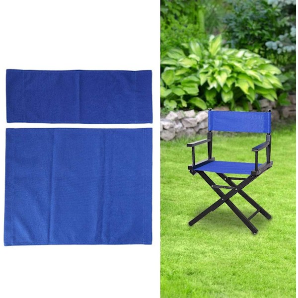 994338 Stol Canvas Överdrag, 1 Set Regissörsstol Canvas Ersättningssäte Duk Hemtillbehör Möbler Tillbehör (Blå) Blå
