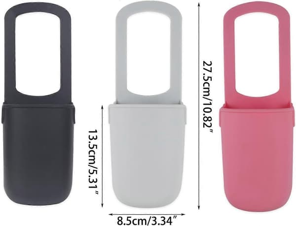 Universal kopholder til klapvogn, flaskeholder, silikone telefonholder, organizer til klapvogn, cykel, løbebånd, rollator, både, silikone