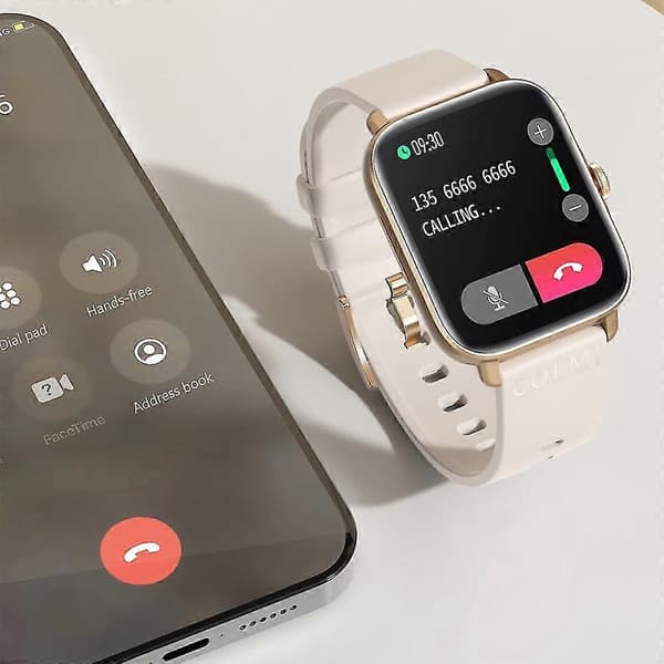 Bluetooth svara samtal smartklocka män ip67 vattentät kvinnor ringa samtal smartwatch gts3 gts 3 för Android iOS-telefon Pink