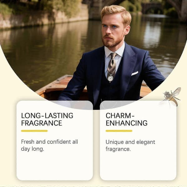 Blommig och träig herrparfym, elegant långvarig doft för män, viktig för dejtkvällen, 80 ml