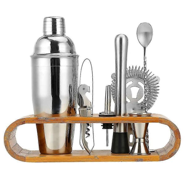 Bartender Kit med stativ, Barset Cocktail Shaker Set kompatibelt med drinkblandning