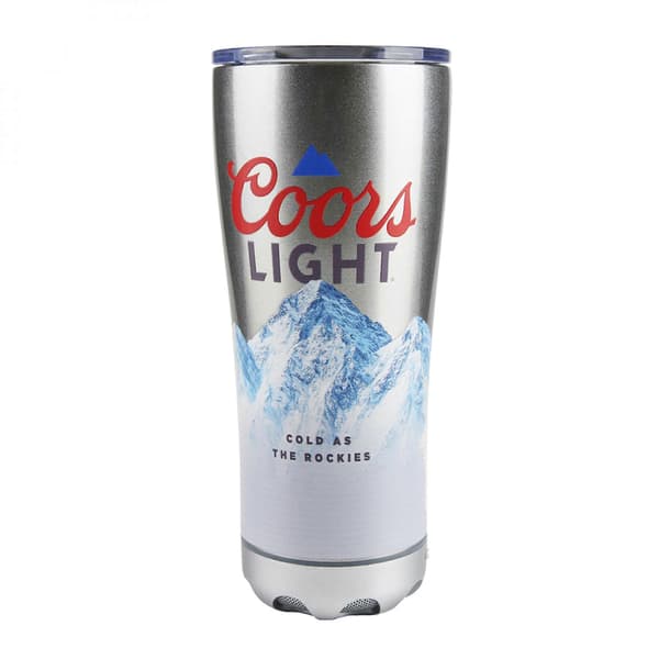 Coors Light rustfri stålkrus med indbygget Bluetooth-højttaler Grå