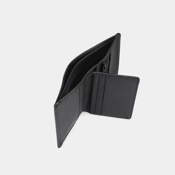 Phonet Ægte Læder Pung Kortholder 105*80 mm Sort Black Black one size
