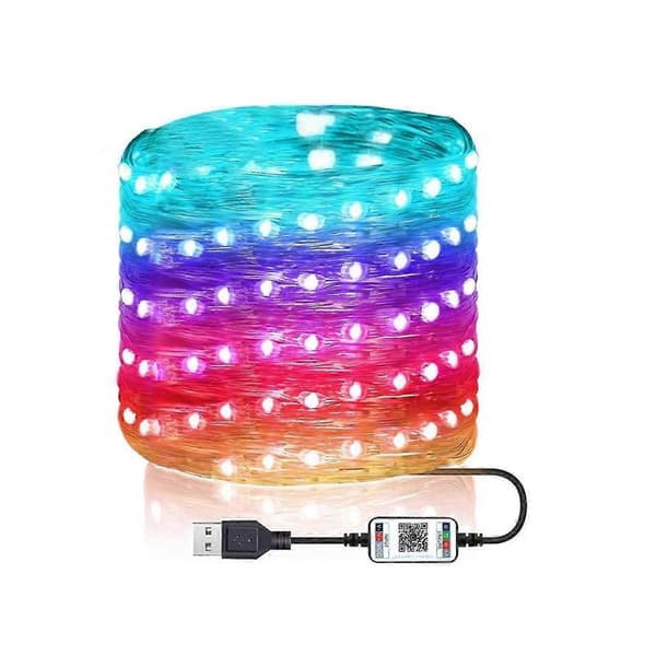 Fairy Lights USB-stik LED Lys Kæde Udendørs Indendørs Farve