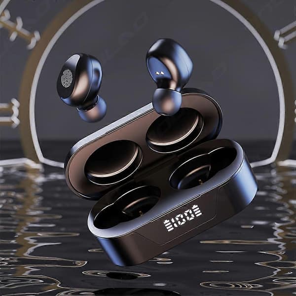 Mini bluetooth-headset med strömdisplay touch bluetooth-headset black