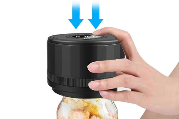 Elektrisk Mason Jar Vakuumforsegler Sæt til Madopbevaring og Konservering Black One Size