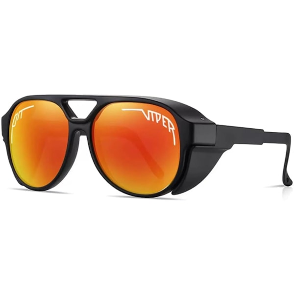 Solbriller, Oversized solbriller med wrap-around design, Aviator solbriller til fiskeri og udendørs sammenkomster (Style B, 15 * 12 * 5 cm) Style a