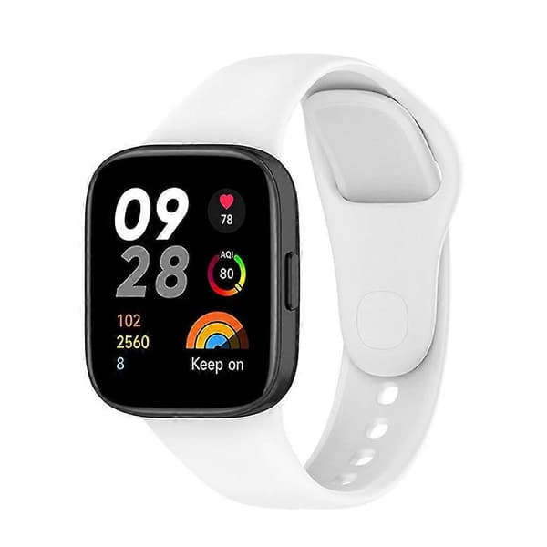 21,5 mm urrem til Redmi Watch3 silikone sportsurrem White