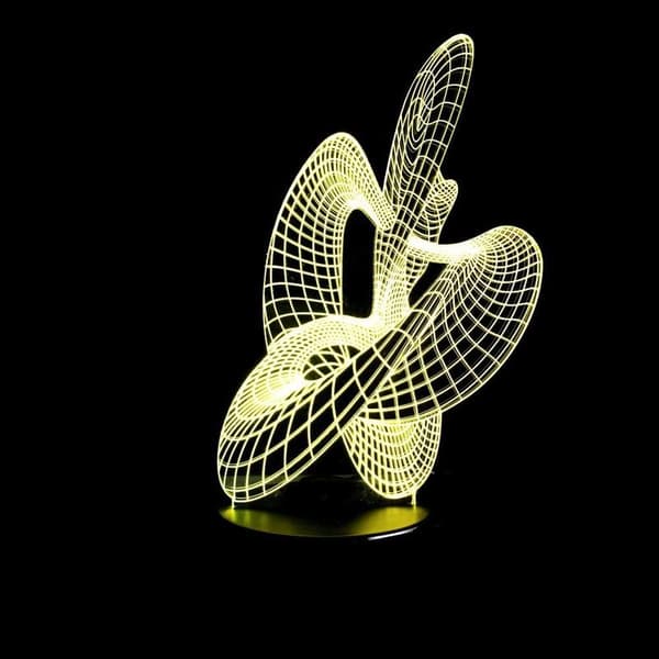 Kunstnerisk abstraksjon Moderne 3D USB Nattlys Fargerik Colo