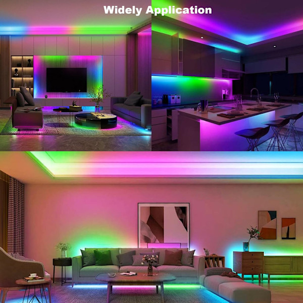 3m batteridrivna RGB LED-ljusremsor med fjärrkontroll, vattentät, flexibel, självhäftande remsbelysning för inomhus- och utomhusbruk