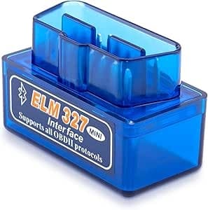 ELM327 Bluetooth Mini Feilkodeleser / OBD2 - Bildiagnostikk i Blå Blå blue