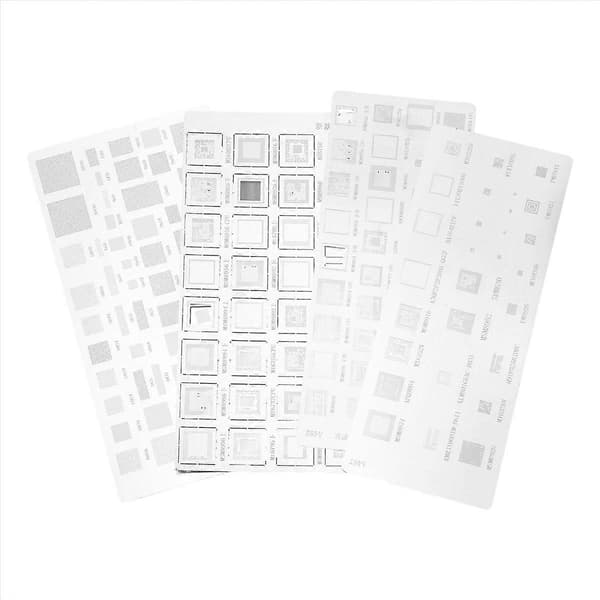 4PCS Universal BGA Stencil för MTK MSM Samsung Huawei Xiaomi iPad CPU RAM PM Power IC Reball Pin Dir