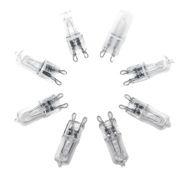 10-pakning Halogen G9 230V 20W, Erstatningslampe, Varmhvit 2700K