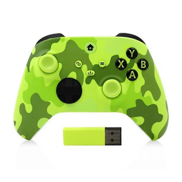 Til Xbox One Series X/S 2.4G trådløs spilcontroller med konsoljoysticks 2.4G adaptermodtager til pc-gamepad C Camouflage yellow