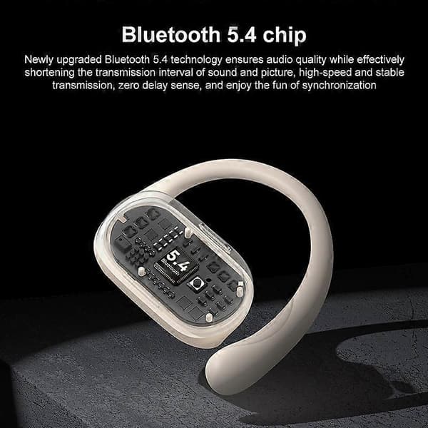 Langsdom TS19 Øremontert ENC Støyreduksjon Trådløs Bluetooth Hodetelefon White