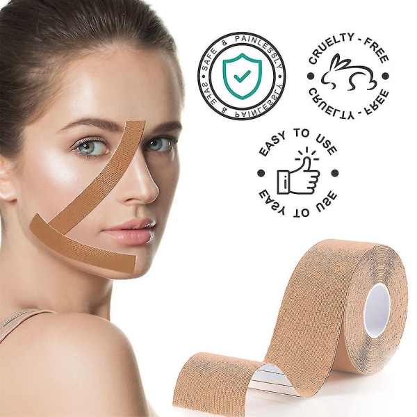 3 stk Ansigtsmyofascial Lift Tape Ansigtstoning Bælter Anti-rynkeplastre Antifryse nakkeløftende klistermærker til opstramning af hud