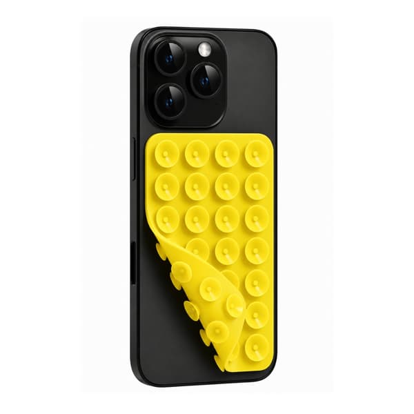 Silicone Suction Cup Mobile Phone Holder - Self-Adhesive Suction Cup for Mobile Phone Gul yellow