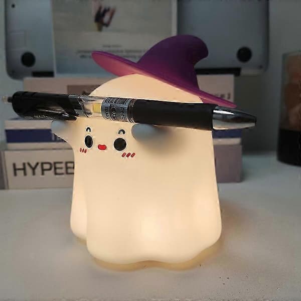 Halloween Spøgelse LED Natlampe Klaplampe