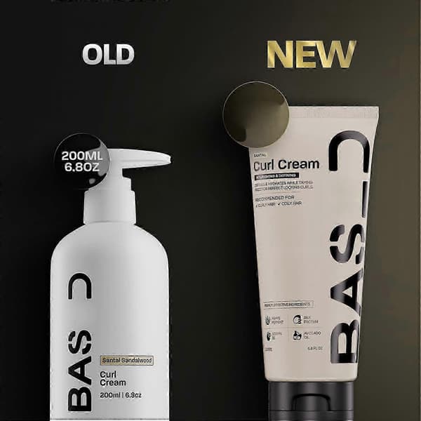 Ba-sed Curl Cream 200ml Silkeslent, Slätt Hår_ynak