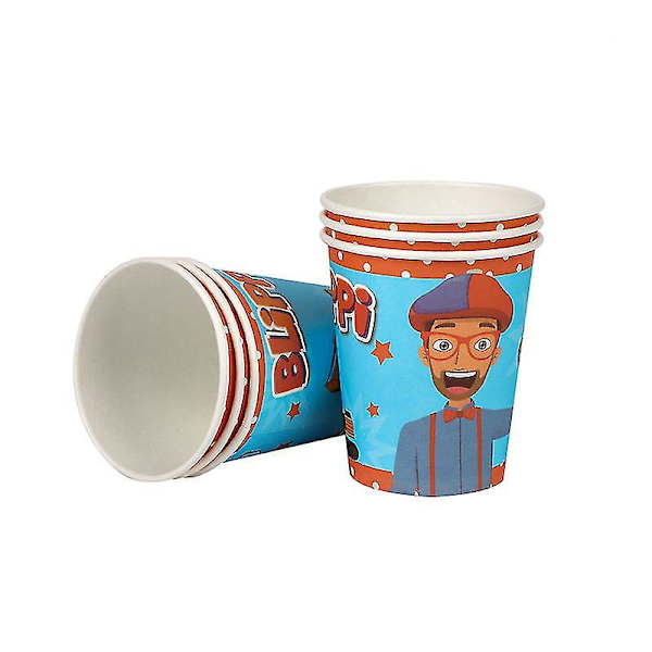 Puslespill Blippi Tema Bursdagsfest Sortiment Engelsk Lærer Festbehov Barneleker Barn Dekorasjoner Servi 10pcs Plates