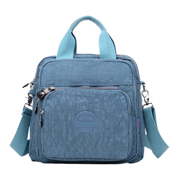 Casual nylon , resväska med stor kapacitet, vattentät handväska, 2-vägs slita Light Blue