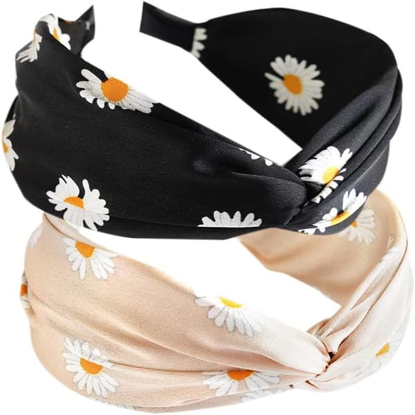 2 st Damhårband Boho Pannband med Knut Hårscarf H