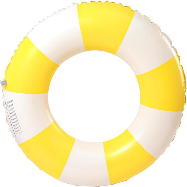 Inflatable Swimming Ring for Adults, Swim Ring Pool Float, Retro Striped Inflatable Float, for Beach Vacations and Pool Parties
