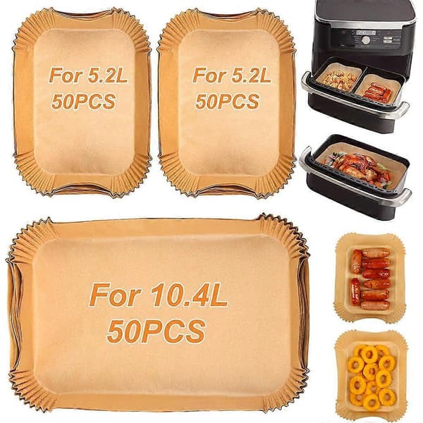 150 stk. Airfryer-foringer til Ninja Foodi engangs dobbeltforinger Brown One Size