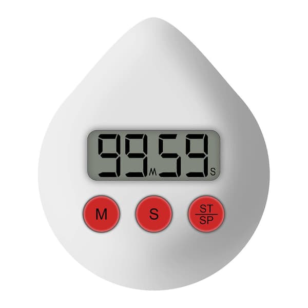 Digital klokke timer temperatur fuktighet visuell nedtellingstimer veggklokke hvit White