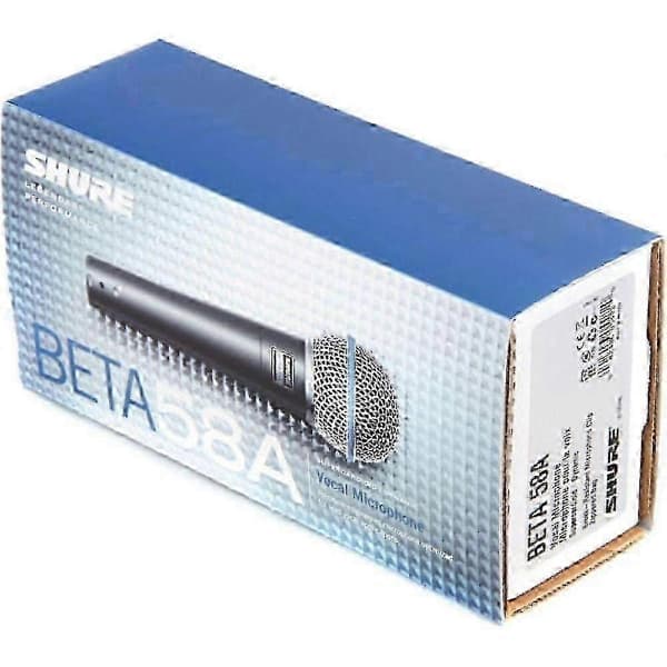 Shure BETA58A Vokal Mikrofon - Kablet Dynamisk Mikrofon for Live Sang & Studioinnspilling